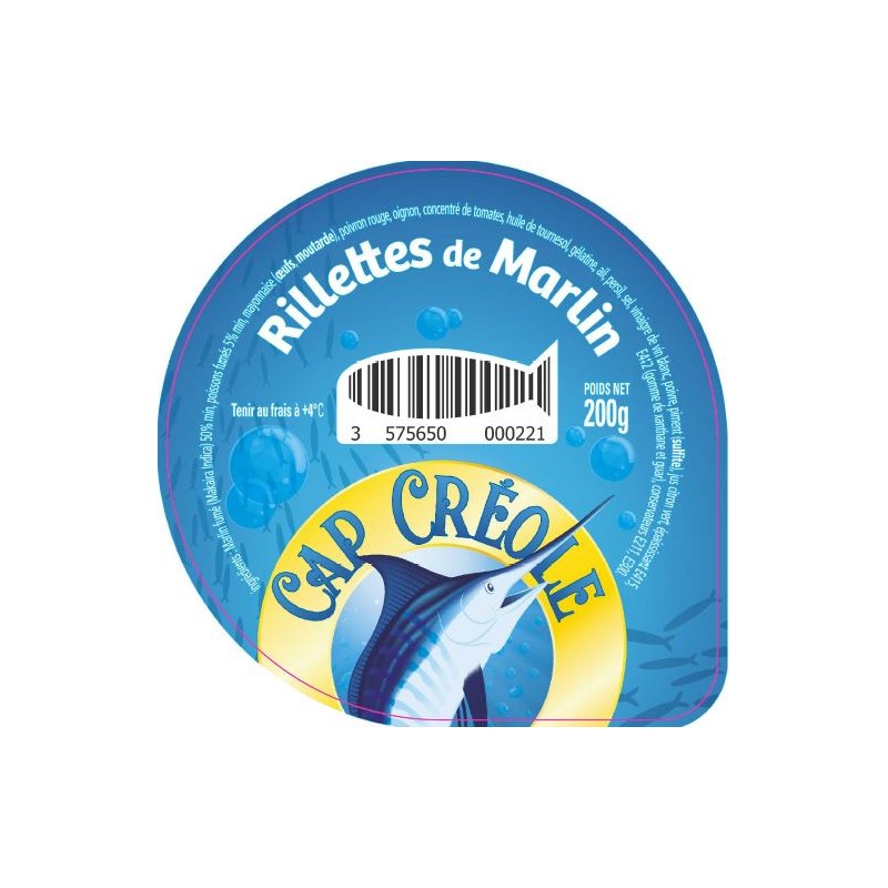 Opercules CAP CREOLE 95.5 ALU Marlin 5cl