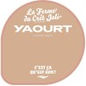Opercule CRET JOLI 68.3 ALU BEIGE 2 couleurs scel PP/PS/PET gr.Vermiss