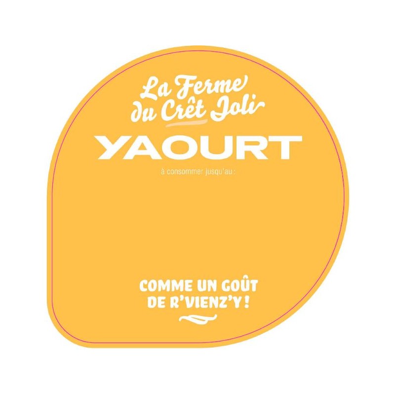 Opercule CRET JOLI 68.3 ALU ORANGE 2 coul. scel PP/PS/PET gr.Vermissea