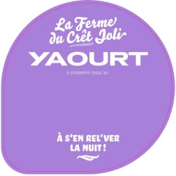 Opercule CRET JOLI 68.3 ALU VIOLET 2 coul. scel PP/PS/PET gr.Vermissea