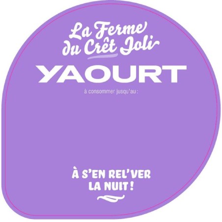 Opercule CRET JOLI 68.3 ALU VIOLET 2 coul. scel PP/PS/PET gr.Vermissea