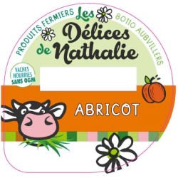 Opercule DELICES DE NATHALIE 68.3 ALU Abricot sc.PP/PS/PET gr.Verm 5cl
