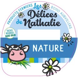 Opercule DELICES DE NATHALIE 68.3 ALU Nature sc.PP/PS/PET 5 cl gr.Verm
