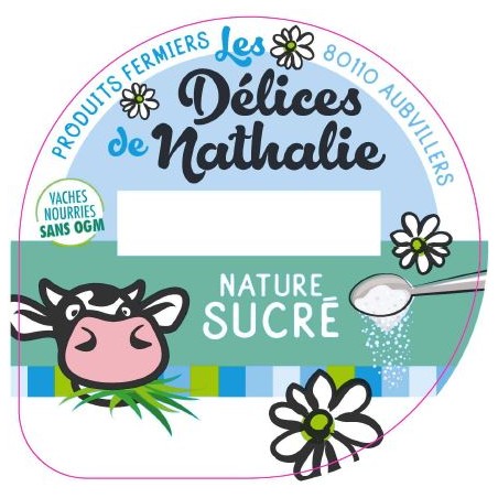 Opercule DELICES DE NATHALIE 68.3 ALU Nature Sucré sc.PP/PS/PET gr.Ve