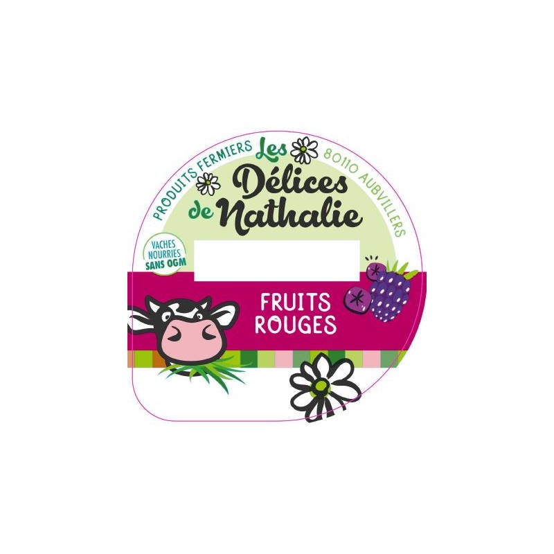 Opercule DELICES DE NATHALIE 68.3 ALU Fruits Rouges sc.PP/PS/PET 5 cl