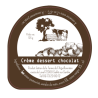 Opercule FERME DE AIGUILLONIERE 68.3 ALU Crème Chocolat sc.PP/PS/PET