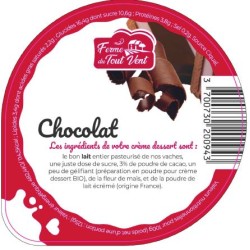 Opercules FERME TOUT VENT 68.3 ALU Crème Dessert Chocolat 5cl Scel. P