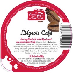 Opercules FERME TOUT VENT 68.3 ALU Crème Dessert liégeois Café 5cl