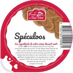 Opercules FERME TOUT VENT 68.3 ALU Crème Dessert Spéculoos 5cl Scel.