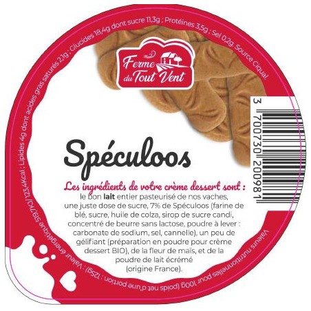 Opercules FERME TOUT VENT 68.3 ALU Crème Dessert Spéculoos 5cl Scel.