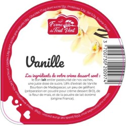 Opercules FERME TOUT VENT 68.3 ALU Crème Dessert Vanille 5cl Scel. PP