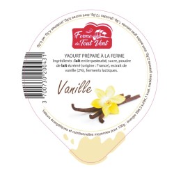 Opercules FERME TOUT VENT 68.3 ALU Yaourt Vanille 5cl Scel. PP/PS lang