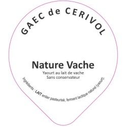 Opercule CERIVOL 68.3 ALU Nature Vache 2 coul. scelPP/PS/PET gr.Vermis