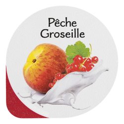 Opercules Ø68.3mm Aluminum imprimés Gourmandise Pêche Groseille