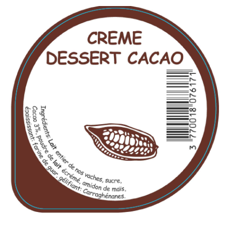 Opercules HAUTS PRES 68.3 ALU Cacao sc.PP/PS/PET 3cl gr.Vermisseau