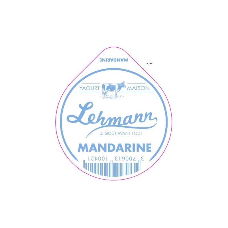 Opercules LEHMANN 68.3 ALU bi-couche mandarine scellage PP/PS gr. verm
