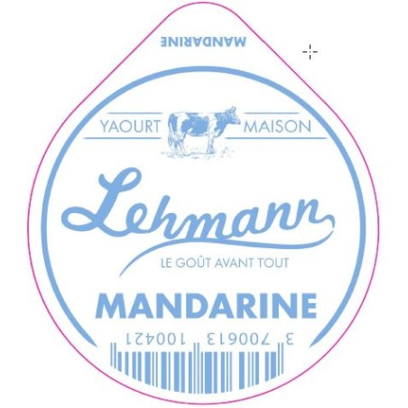 Opercules LEHMANN 68.3 ALU bi-couche mandarine scellage PP/PS gr. verm