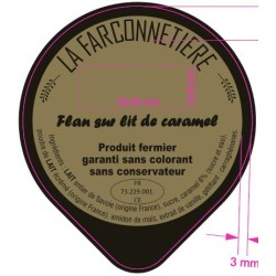 Opercule LA FARCONNETIERE 68.3 ALU Flan sur lit Caramel 2 couleurs V2