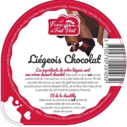 Opercules FERME TOUT VENT 68.3 ALU CrèmeDessert liégeois Chocolat 5c