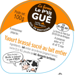 Opercule P'tit Gué 68.3 ALU brassé sucré nature 100g