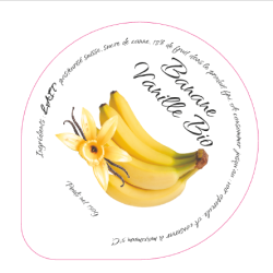 Opercules Maison du Fromage 68.3 ALU Banane Vanille Bio 5 cl