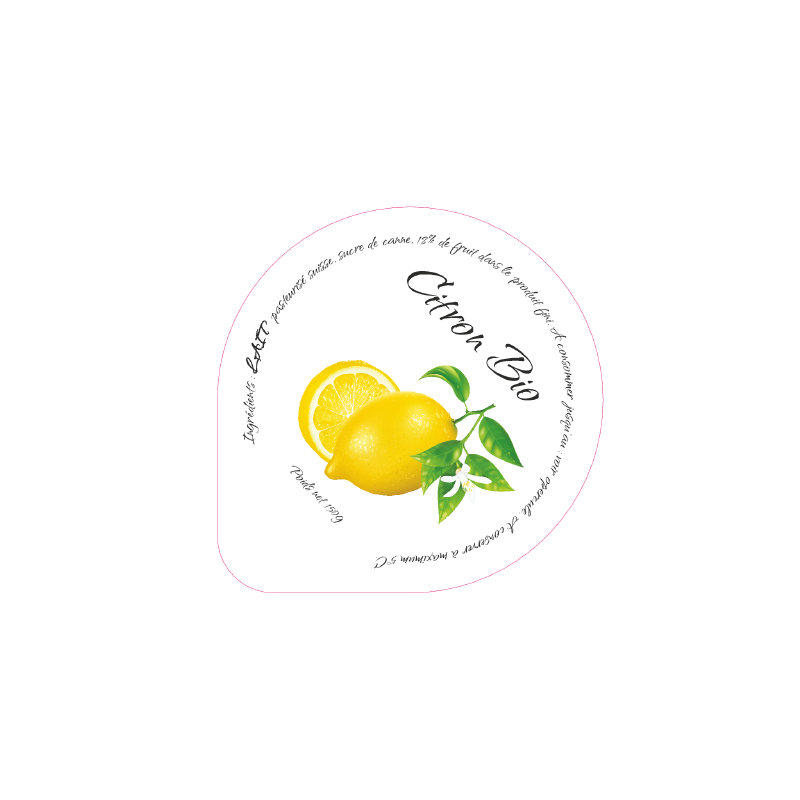Opercules Maison du Fromage 68.3 ALU Citron Bio 5cl