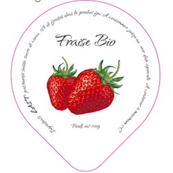 Opercules Maison du Fromage 68.3 ALU Fraise Bio 5 cl