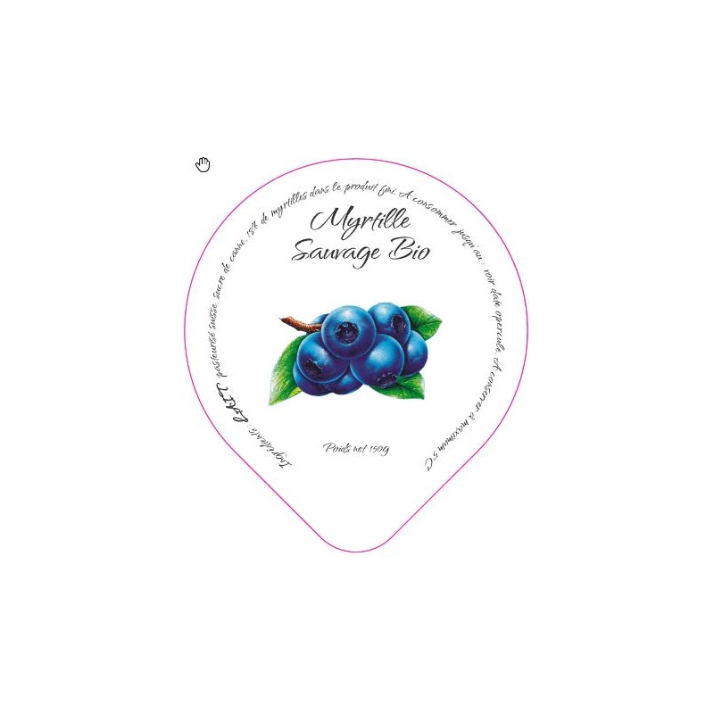 Opercules Maison du Fromage 68.3 ALU Myrtille Sauvage Bio 5 cl