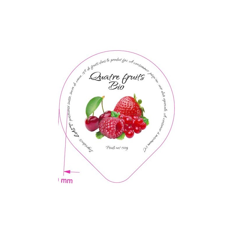 Opercules Maison du Fromage 68.3 ALU Quatre Fruits Bio 5 cl