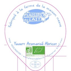 Opercule MAISON NEUVE 68.3 ALU yaourt aromatisé Abricot BIO 3cl