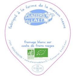 Opercules MAISON NEUVE 68.3 ALU fromage Blanc Fruit Rouge BIO 3cl
