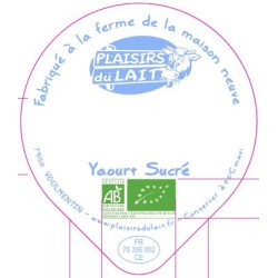 Opercule MAISON NEUVE 68.3 ALU yaourt sucré BIO 3cl