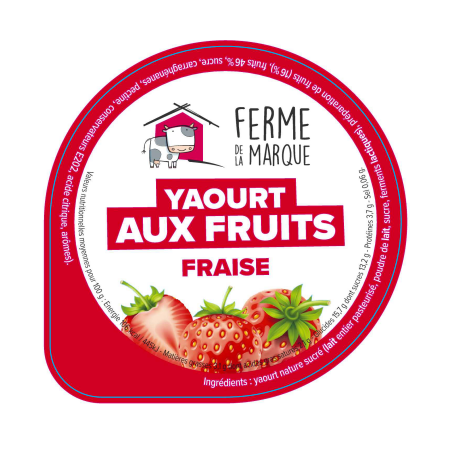 Opercule FERME DE LA MARQUE 68.3 ALU Fr Fraise PP/PS/PET gr.Vermisseau