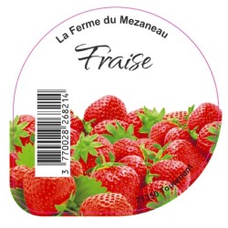 Opercule FERME DU MEZANEAU 68.3 ALU Fraise sc.PP/PS/PET gr.Verm 5cl