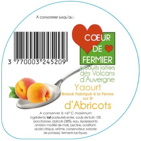 Opercules PUY BANSON 68.3 ALU brassé abricots lang. scell.PP gr. verm