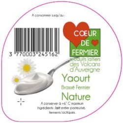 Opercules PUY BANSON 68.3 ALU Brassé Nature languette scell.PP gr. ve