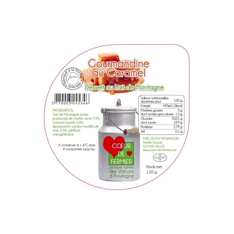 Opercules PUY BANSON 95.5 ALU Gourmandine Caramel V2 6cl