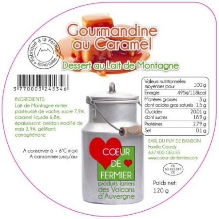 Opercules PUY BANSON 95.5 ALU Gourmandine Caramel V2 6cl