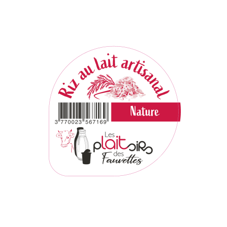 Opercule P"LAIT"SIRS DES FAUVETTES 68.3 ALU Riz au Lait sc.PP/PS/PET g