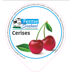 Opercule Ferme Brabant 68.3 ALU Cerise sc.PP/PS/PET gr.Verm 5cl
