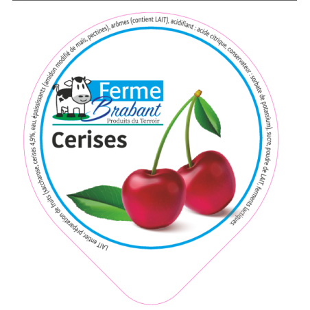 Opercule Ferme Brabant 68.3 ALU Cerise sc.PP/PS/PET gr.Verm 5cl