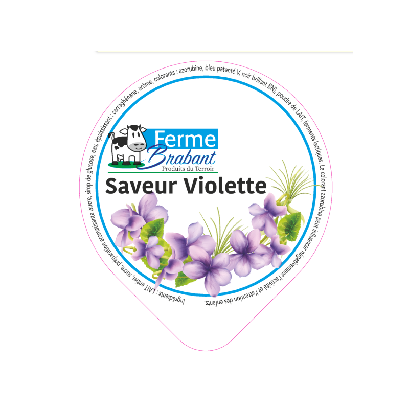 Opercule Ferme Brabant 68.3 ALU Violette sc.PP/PS/PET gr.Verm 5cl