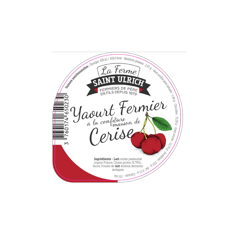Opercules ST ULRICH 68.3 ALU cerise griotte 5 cl code barre