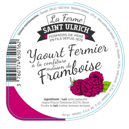 Opercules ST ULRICH 68.3 ALU framboise 4 cl code barre