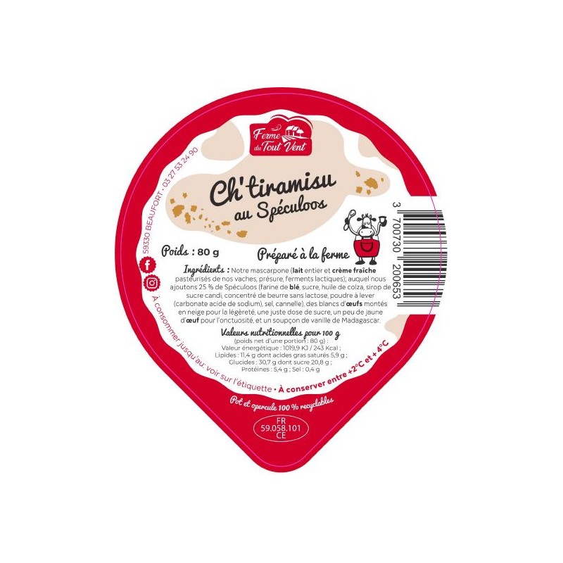 Opercules FERME TOUT VENT 95.5 ALU mousse ChTiramissu 4cl Scel. PP/PS