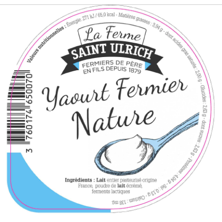 Opercules ST ULRICH 68.3 ALU nature 3 cl barre code