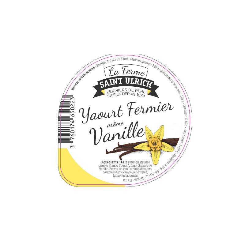 Opercules ST ULRICH 68.3 ALU arôme vanille 5 cl code barre