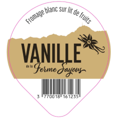 Opercule FERME SAYOUS 68.3 ALU Fromage Blanc Vanille sc.PP/PS/PET gr.V