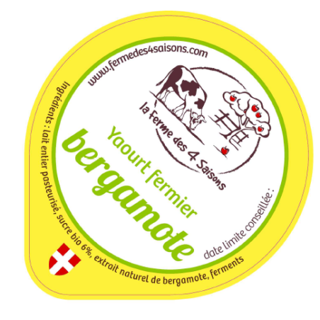 Opercules VORZIER 68.3 ALU yaourt Bergamote