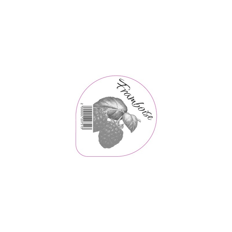 Opercule VERIER 68.3 ALU FRAMBOISE PP/PS/PET gr.Verm. Lang. 2cl